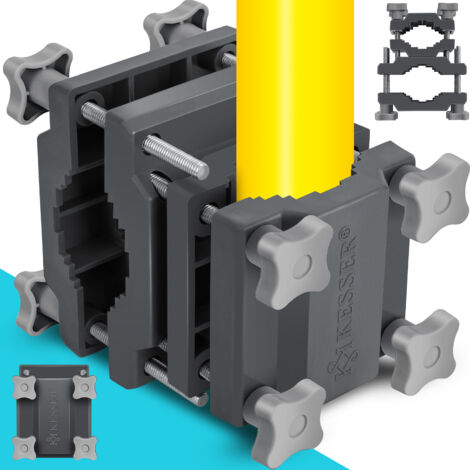 KESSER® Premium Sonnenschirmhalter Universal Balkongeländer - Schirmständer für eckige und runde Schirme  Balkon Terrasse Sonnenschirm Halterung   Anthrazit / Grau