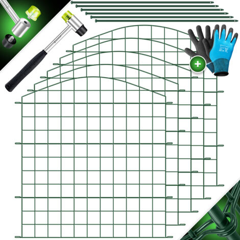 KESSER® Teichzaun Gartenzaun Steckzaun Komplettset Metall Zaunelemente