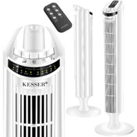 KESSER Turmventilator FERNBEDIENUNG Ventilator LED Display Standventilator Klimaanlage Weiß