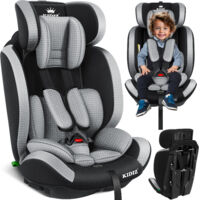 KIDIZ® Autokindersitz Kindersitz Kinderautositz Autositz Sitzschale 9 kg - 36 kg 1-12 Jahre Gruppe 1/2 / 3 universal zugelassen nach ECE R129/03 Grau