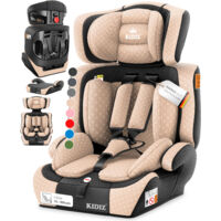 KIDIZ® Autokindersitz Kindersitz Kinderautositz Autositz Sitzschale 9 kg - 36 kg 1-12 Jahre Gruppe 1/2 / 3 universal zugelassen nach ECE R129/03 Beige