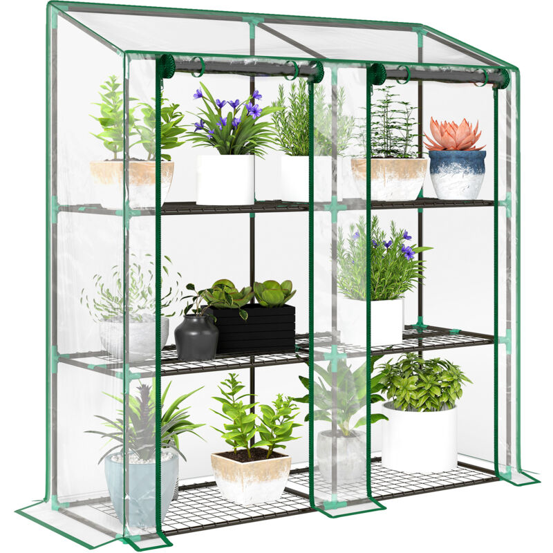 Serre De Jardin PVC, Serre De Balcon, Bâche Renforcée, Châssis En Acier Porte Zippee Enroulable Pour Legumes Plantes Serre De Jardin PVC, Serre De Balcon, Bâche Renforcée, Châssis En Acier Porte Zippee Enroulable Pour Legumes Plantes