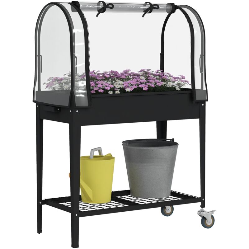 BAOYOUNI Kit De Lit De Jardin Rectangulaire Surélevé En Plastique