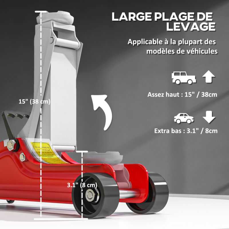 Lot de béquilles de stationnement avec Pompe Manuelle Manuelle Cric de remorque Pliable Cric profilé Béquilles de stationnement Support de remorque Support de Levage 2000 lbs