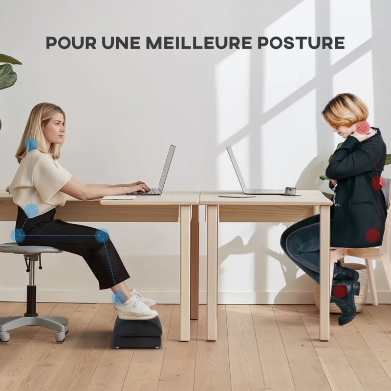 Elaine Mercure Repose-pieds sous le bureau au travail, repose-pieds