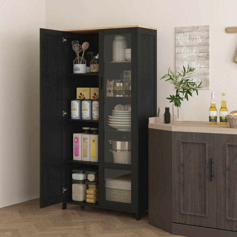 Armoire Antique En Palissandre De Chine - Meuble En Bois Naturel Fin XVIIIe - Tiroir