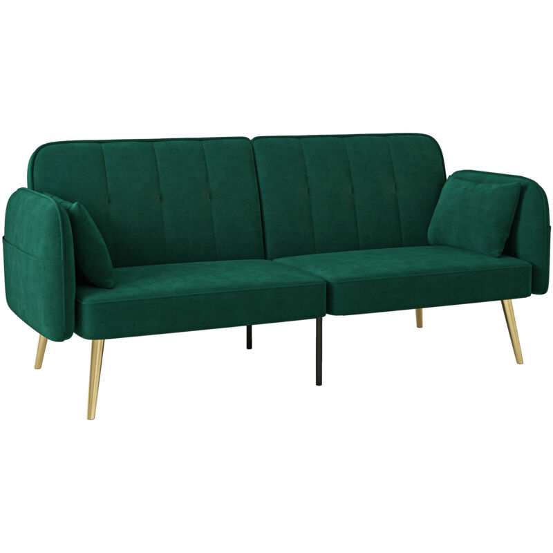 Canapé modulable ovale avec canapé-lit pliable sans structure, sofa en velours côtelé avec coussins pour appartement et chambre, 173x176cm, Gris | Leroy Merlin