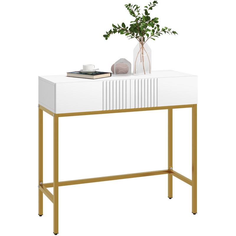 Ophelia & Co. Console rétro avec 3 tiroirs de rangement, table d'entrée avec 3 paniers tissés en Ophelia & Co. Console rétro avec 3 tiroirs de rangement, table d'entrée avec 3 paniers tissés en