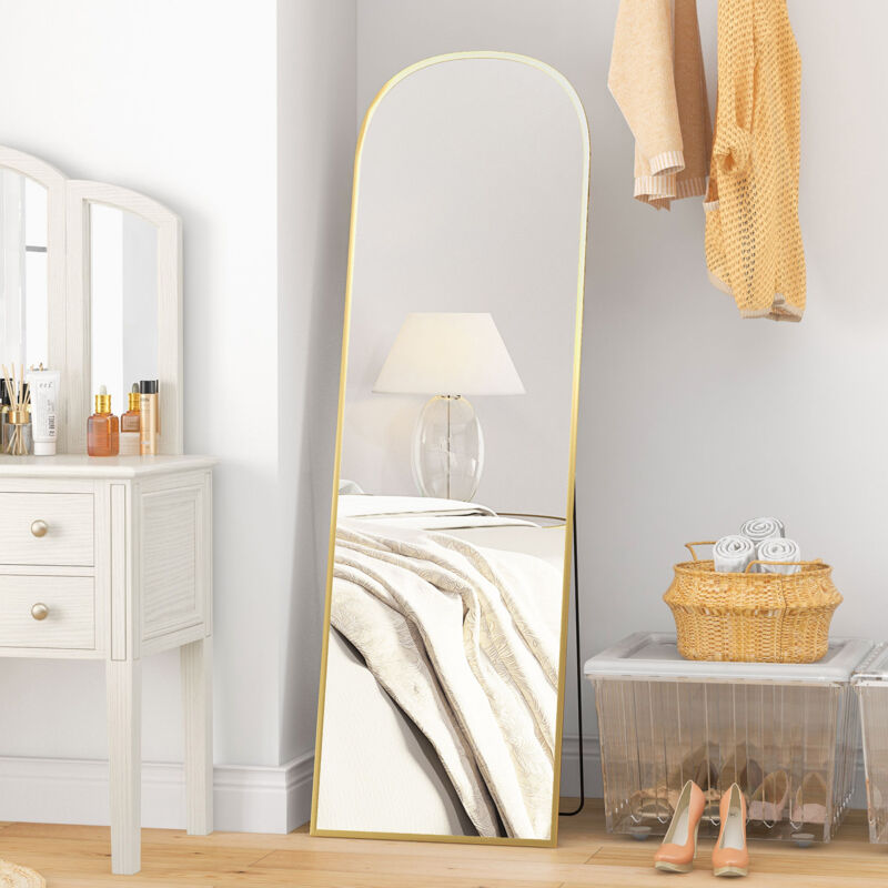 Miroir Mural Rectangulaire Doré 75x100 Cm - Cadre Métal Élégant, Suspendable Horizontal/Vertical, Chambre Salon Entrée