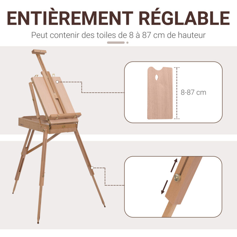 Chevalet De Dessin Pliable Pour Artiste - Stable Et Compact - Générique - Neuf