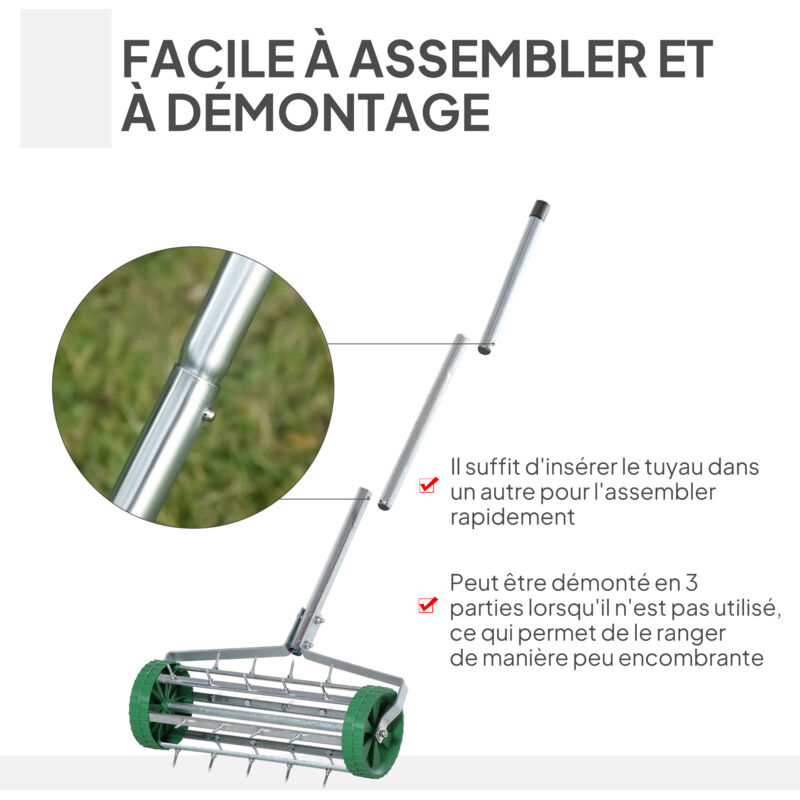 Green Home Rouleau Débulleur - 25 Cm - étrier Métallique à Un Seul Bras