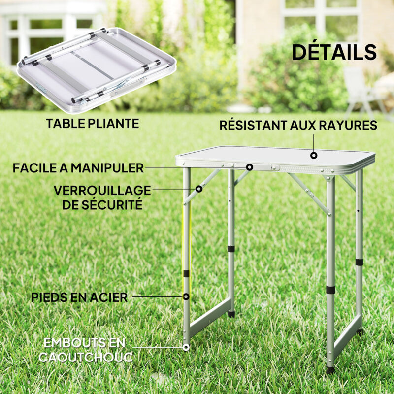 VEVOR TABLE DE Camping Table Extérieur Pliante Portable Tissu Léger
