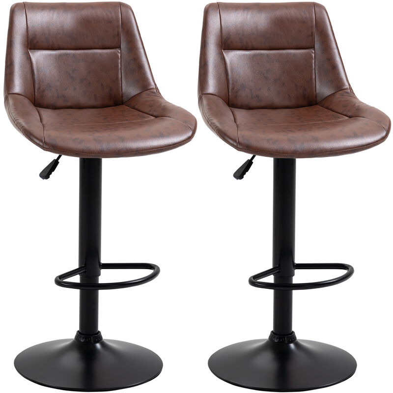 Tabouret de bar hauteur assise 65 cm en cuir - chaise de bar 65 cm