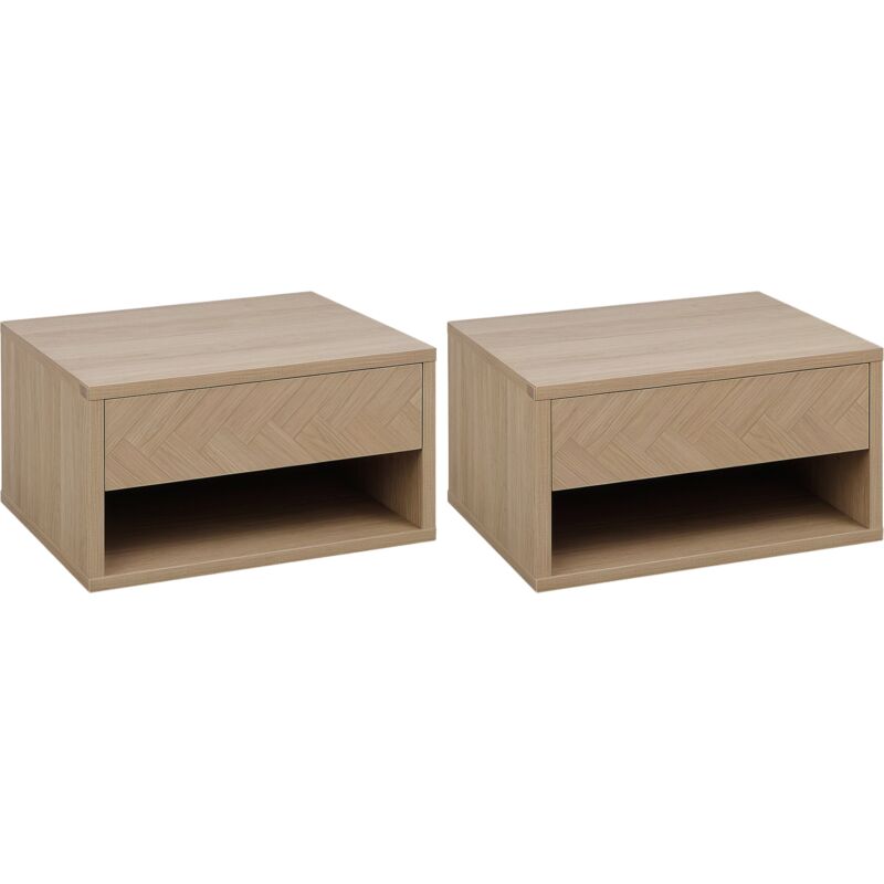 HOMCOM Table De Chevet Style Industriel - Tiroir, Niche Et Piètement Métal