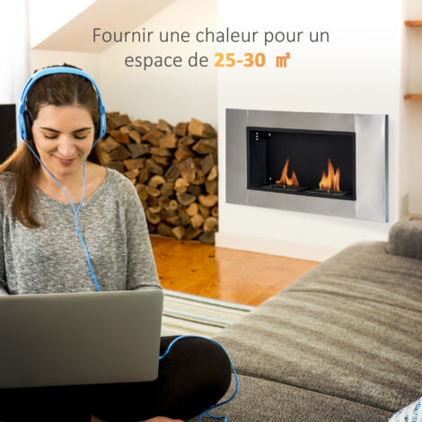 Tube De Poêle Brûleur Portable Acier Inox – 40cm – Pour Bûches Et Cheminée