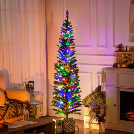 Mini Sapin De Noël Artificiel 50,8 Cm Avec Guirlande Lumineuse LED - 70 Branches, Alimentation Piles - Décoration De Table - 7