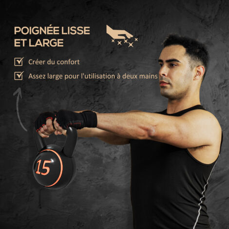 Yaheetech Lot De 4 Kettlebells 2/4/6/8 Kg - Set Complet Entraînement Musculation Maison
