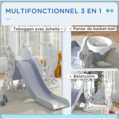 Ensemble de Portique et Balançoire Support de Nid d'Oiseau Extra-Large Panier de Basket pour Tout-Petit de 3-12 Ans, Installation dans Jardin, Parc | Leroy Merlin