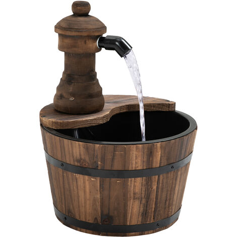 Pompe manuelle en fer - pompe à eau de couleur marron pour potager