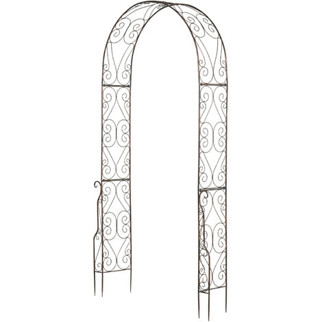 Arche Kit d'arches de jardin en métal noir 4 pièces pour rosiers grimpants 