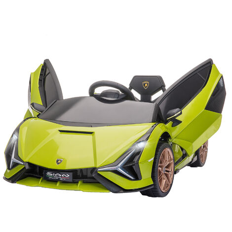 Homcom – Voiture électrique enfant 12V – Télécommande 2,4G – Sons et lumières – Siège ergonomique – Pour 3-5 ans – Charge max 25kg – Vert
