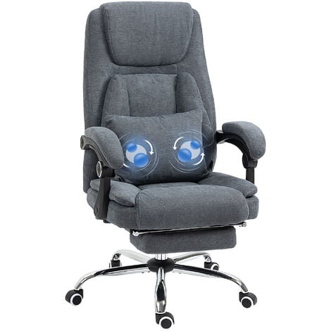 Vinsetto Fauteuil de bureau massant chaise ergonomique avec repose