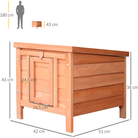 Clapier de sol niche enclos pour lapin porte rampe verrouillable 2 en 1 toit ouvrant bitumé bois sapin pré-huilé