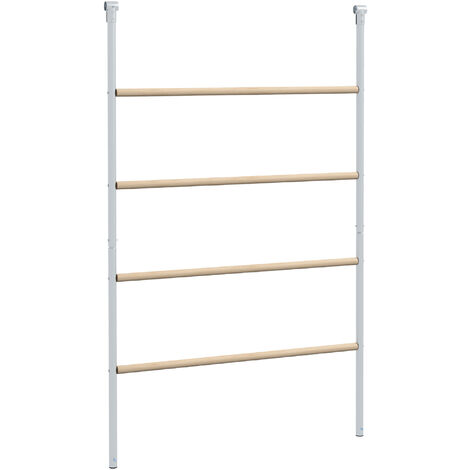 Pawhut – Perchoir échelle pour poules – 4 niveaux en bois de sapin et acier galvanisé – Dimensions 140x86x2.5cm – Charge max 10kg