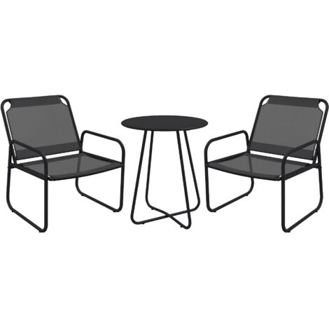 Outsunny – Ensemble de jardin 3 pcs – 2 fauteuils en textilène – Table ronde Ø60 cm en acier – Résistant aux intempéries – Confort optimal (1/5)