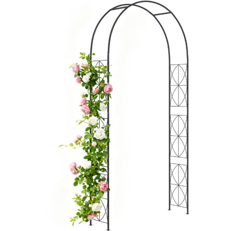 Arche de jardin arche à rosiers treillis métal époxy noir
