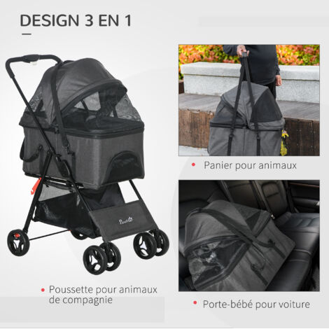 Tapis De Poussette Pour Chien/Chat - Lavable, Antidérapant, Rafraîchissant - 37x54,5x27cm