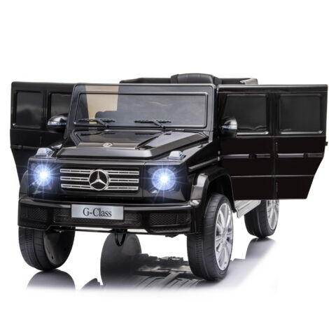 Voiture électrique enfant Mercedes Benz Classe G 12V - V. max. 5Km/h - télécommande, effets sonores, lumineux - noir
