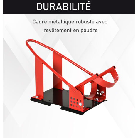 Bloque-Roue Moto Universel 12-19 Pouces – Béquille Fer Renforcé 400 Kg Max Pour Transport Et Stockage