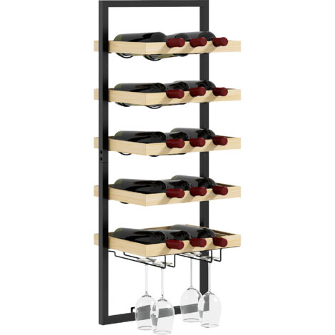Casier à Bouteilles SIMPLEX Modèle 5 - Étagère à Vin En Bois De Pin Pour 91 Bouteilles - H 198 X L 72 X P 25 Cm