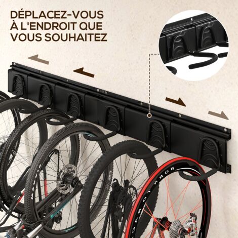 Support De Vélo Sur Pied Pour 5 Vélos, 160 Kg, Vertical, Avec 5