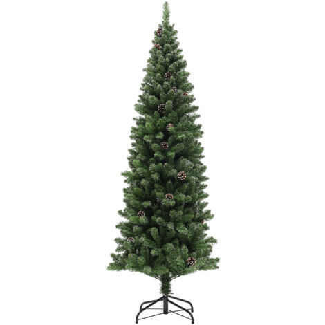 Sapin De Noël Artificiel Enneigé 50 Cm Avec Pommes De Pin Et LED - Décoration Table, Bureau, Accueil - Idéal Pour Petites Surfaces Et Cadeaux