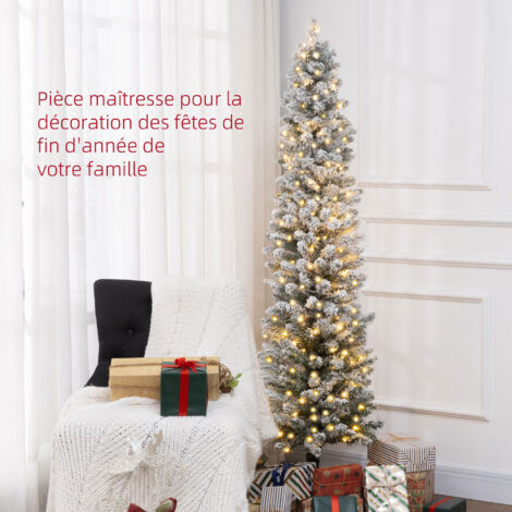 Sapin De Noël Lumineux 180 Cm - 2000 LED Blanc Chaud, étanche IP44, Intérieur/extérieur