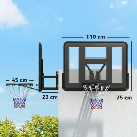Cerceau Basketball Métal Épaissi Avec Filet - Rim Remplacement Intérieur Extérieur