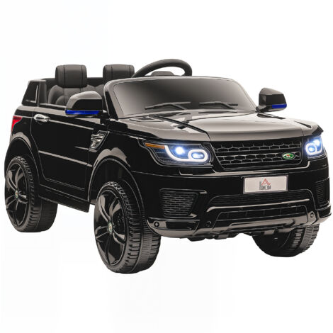 Homcom – Voiture électrique enfant SUV 4X4 – 12V, 2 moteurs, 5Km/h max – Télécommande, musique, phares, suspension 4 roues – Noir