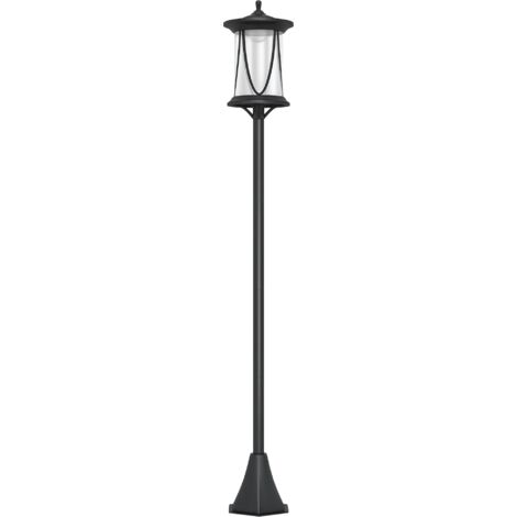 Outsunny – Lampadaire solaire extérieur LED 127 cm – Allumage automatique crépusculaire – IP44 résistant – Installation facile dans le sol – Couleur noire