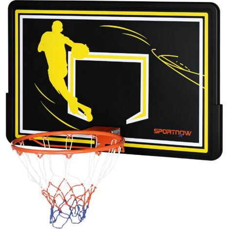 Panier de basket mural - structure acier - accessoires montage inclus - noir