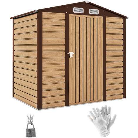 Outsunny – Abri de jardin métal 2,27 m² – Structure en acier galvanisé – Dimensions 190 x 131 x 188 cm – Ventilation et porte verrouillable