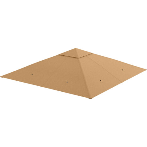 Outsunny – Toile de rechange pour tonnelle 3 x 3 m – Polyester haute densité 180 g/m² – Revêtement PA anti-UV – Installation facile avec velcro