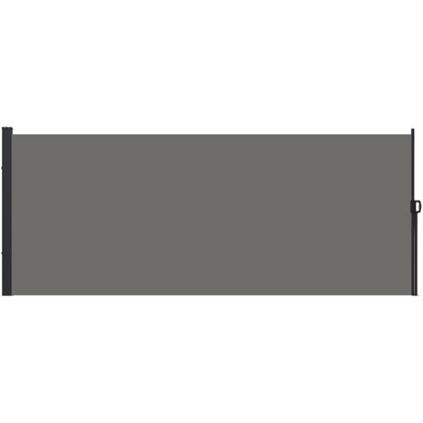 Outsunny – Store latéral rétractable 4 x 1,80 m – Brise-vue en polyester anti-UV 180 g/m² – Structure en aluminium – Gris foncé