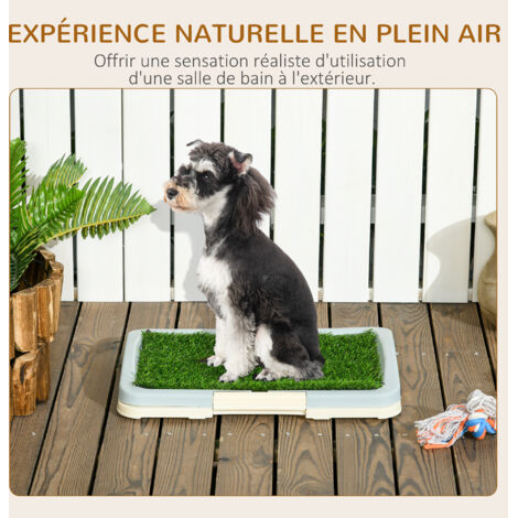 Toilette Pour Chien Avec Gazon Artificiel 45x60 Cm - Réutilisable, Pour Balcon, Maison, Apprentissage Propreté - 11