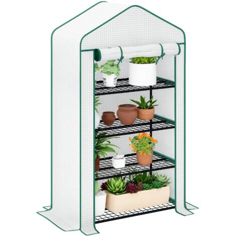 Outsunny – Serre à tomates 90L x 49l x 160H cm – Acier haute densité – Protection optimale contre intempéries et nuisibles – Montage facile (1/5)
