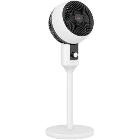Ventilateur sur pied design 45W 3 vitesses oscillant 70° inclinable 90° blanc noir