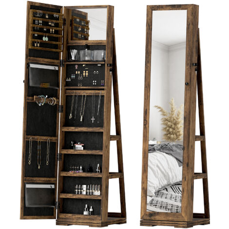 Boîte à bijoux en bois faite à la main | Boîte de rangement en bois incrustée marron de 25 cm pour femmes et hommes | Accents de décoration d' intérieur | Boîte à