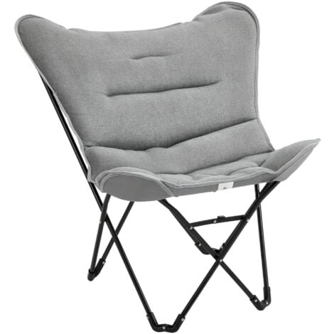 GOPLUS Chaise De Camping Pliante Avec Table Latérale/Sac Isotherme