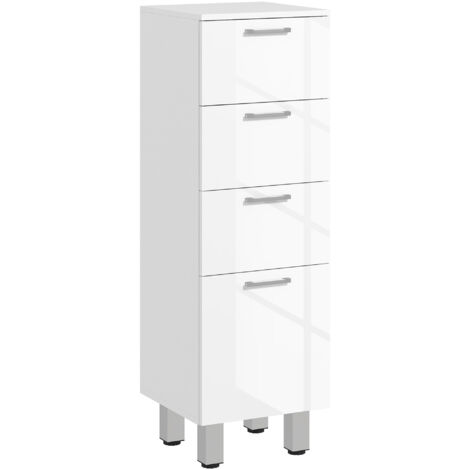 Commode 3 tiroirs et 3 niches coloris naturel et anthracite - LEANDRE
